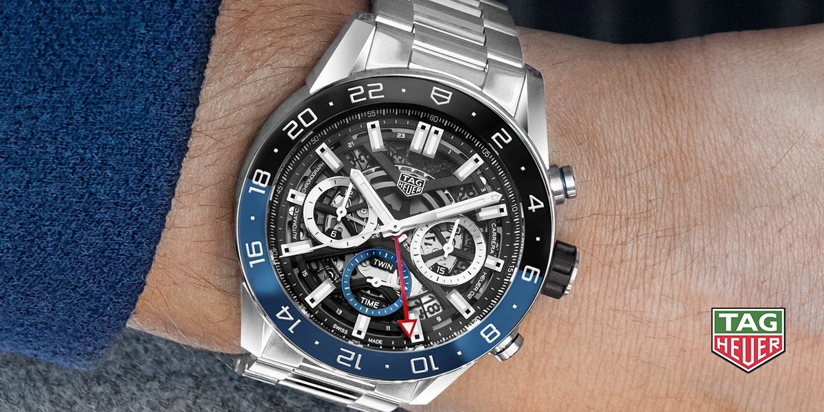 TAG Heuer Carrera Heuer 02 Automatic Chronograph GMT (Black Dial / 45mm)