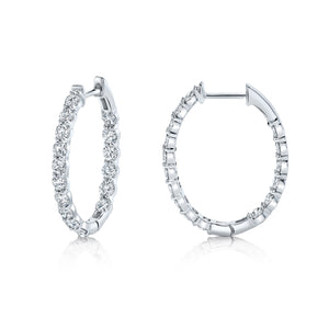 Uneek 14K Diamond Inside Out Hoop Earrings