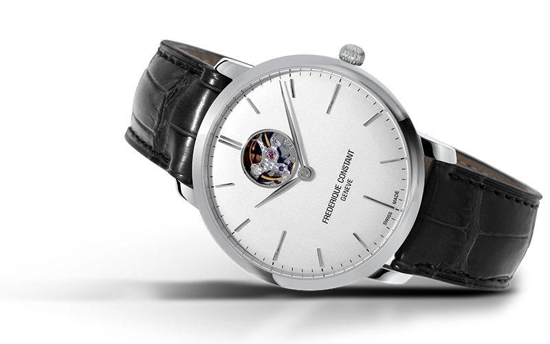 Frederique Constant Slimline Heart Beat Automatic (Silver Dial