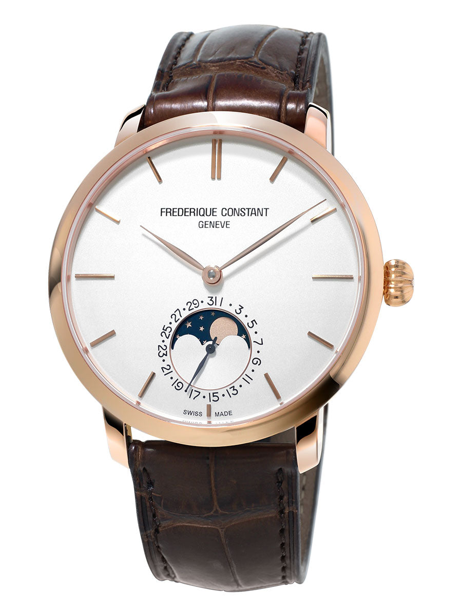 Frederique Constant Slimline Moonphase Manufacture Automatic (Silver Dial / 42mm / RGP)