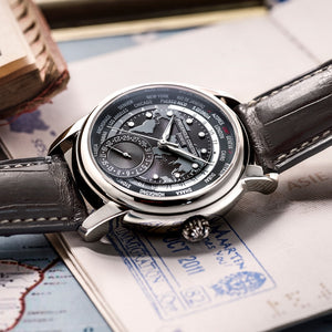 Frederique Constant Classic Worldtimer Manufacture Automatic (Grey Dial / 42mm)