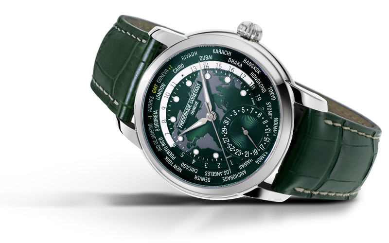 Frederique constant worldtimer green best sale