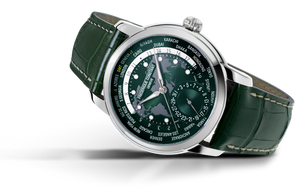 Frederique Constant Classic Worldtimer Manufacture Automatic (Green Dial / 42mm)