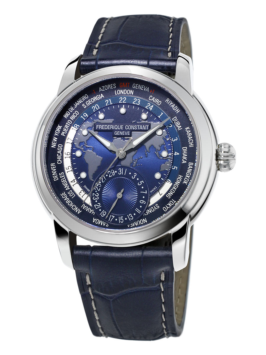 Frederique Constant Classic Worldtimer Manufacture Automatic (Blue