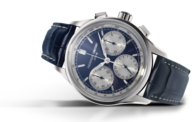 Frederique Constant Flyback Chronograph Manufacture Automatic (Blue & Silver Dial / 42mm)