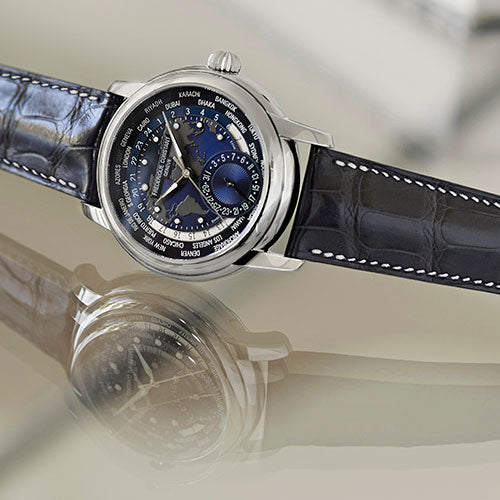 Frederique Constant Classic Worldtimer Manufacture Automatic (Blue Dial / 42mm)