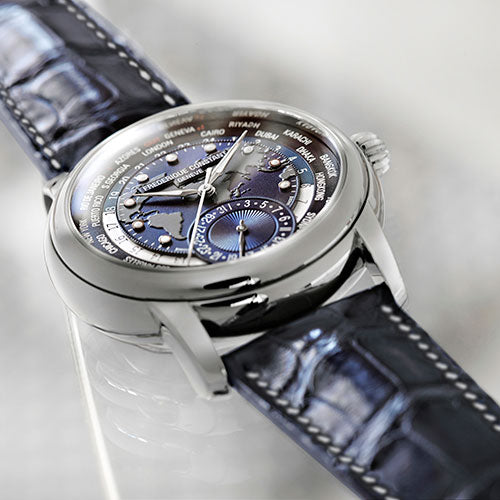 Frederique Constant Classic Worldtimer Manufacture Automatic (Blue Dial / 42mm)