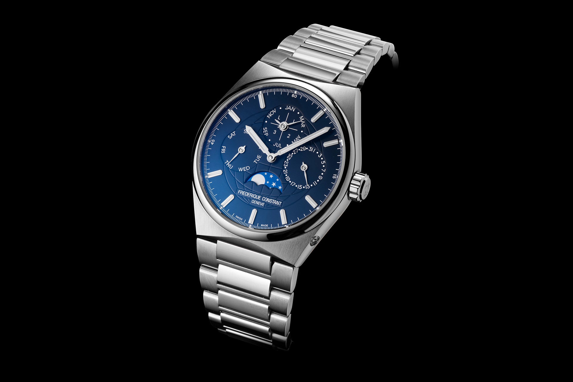 Frédérique Constant Highlife Calendrier perpétuel automatique (cadran bleu / 41mm)