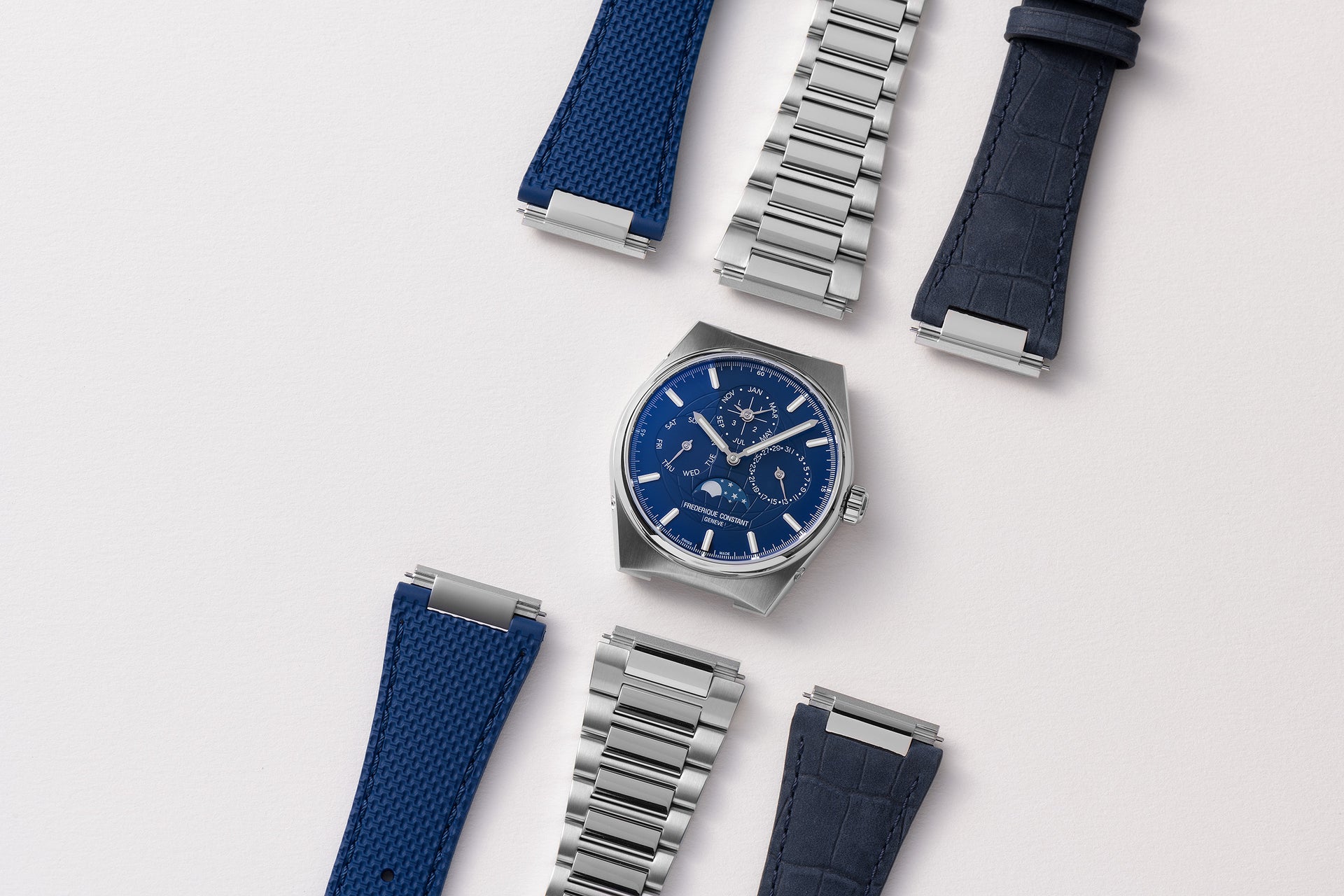 Frédérique Constant Highlife Calendrier perpétuel automatique (cadran bleu / 41mm)