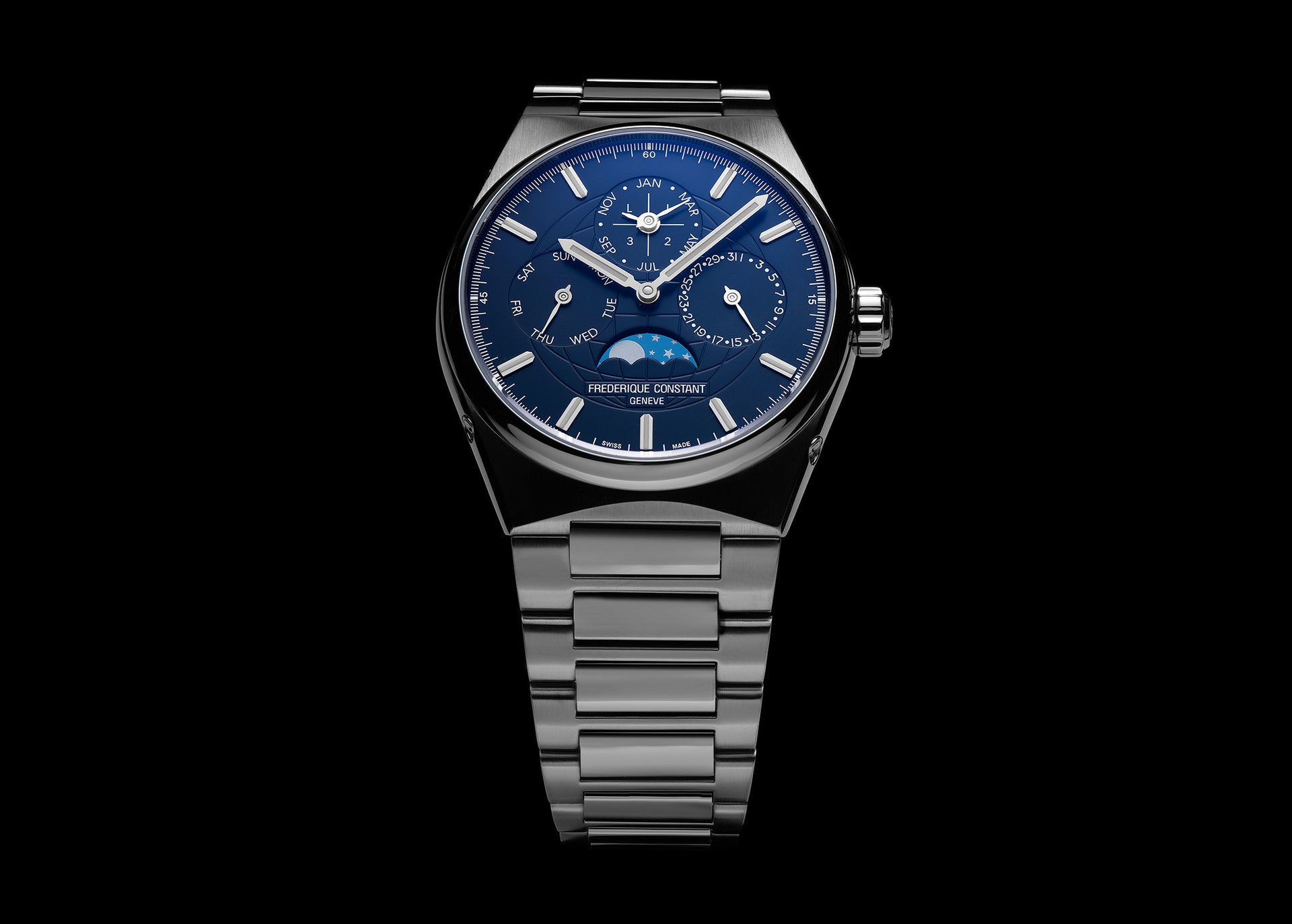 Frédérique Constant Highlife Calendrier perpétuel automatique (cadran bleu / 41mm)