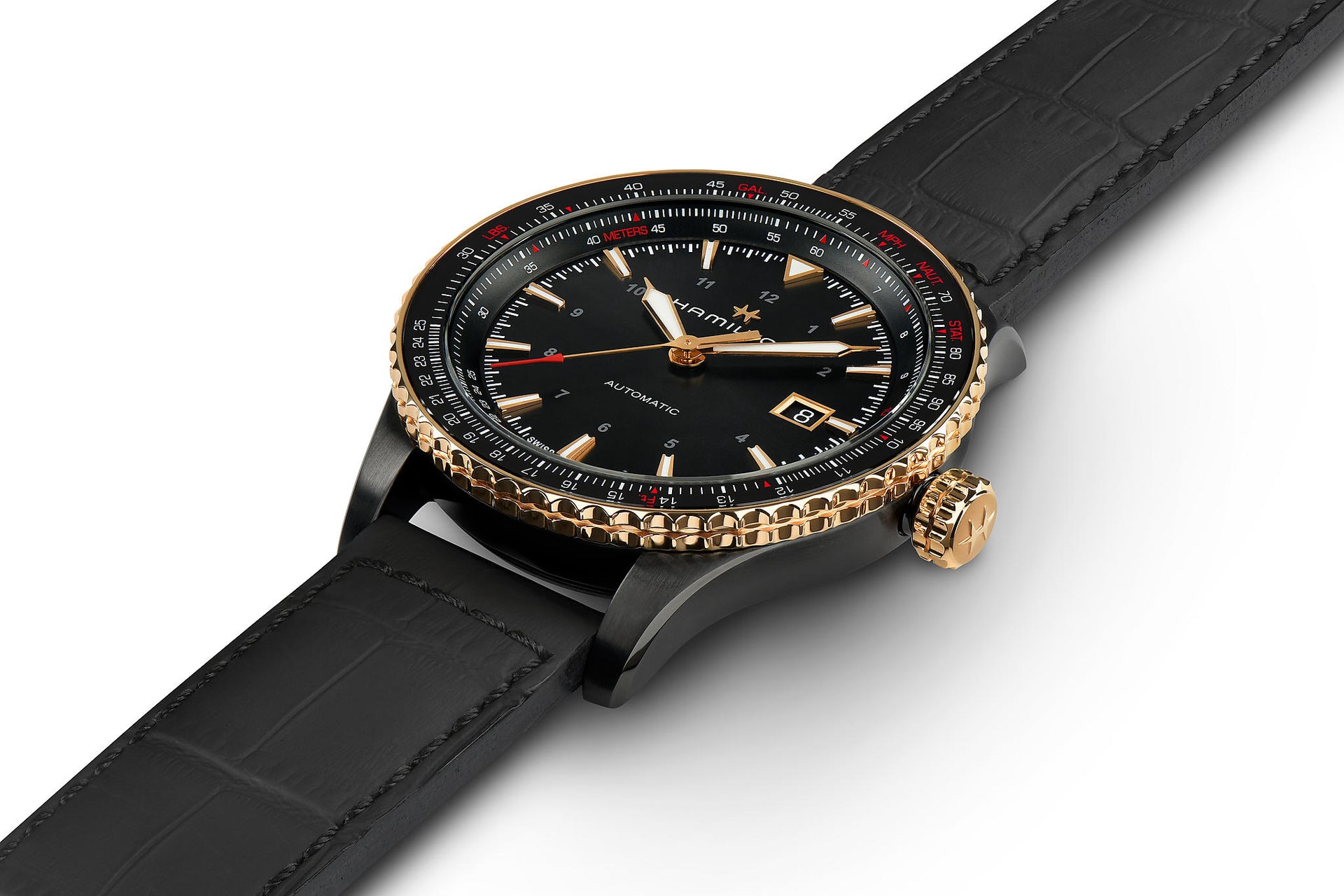 Hamilton Khaki Aviation Converter Auto (Black Dial / 42mm / Rose Accents)