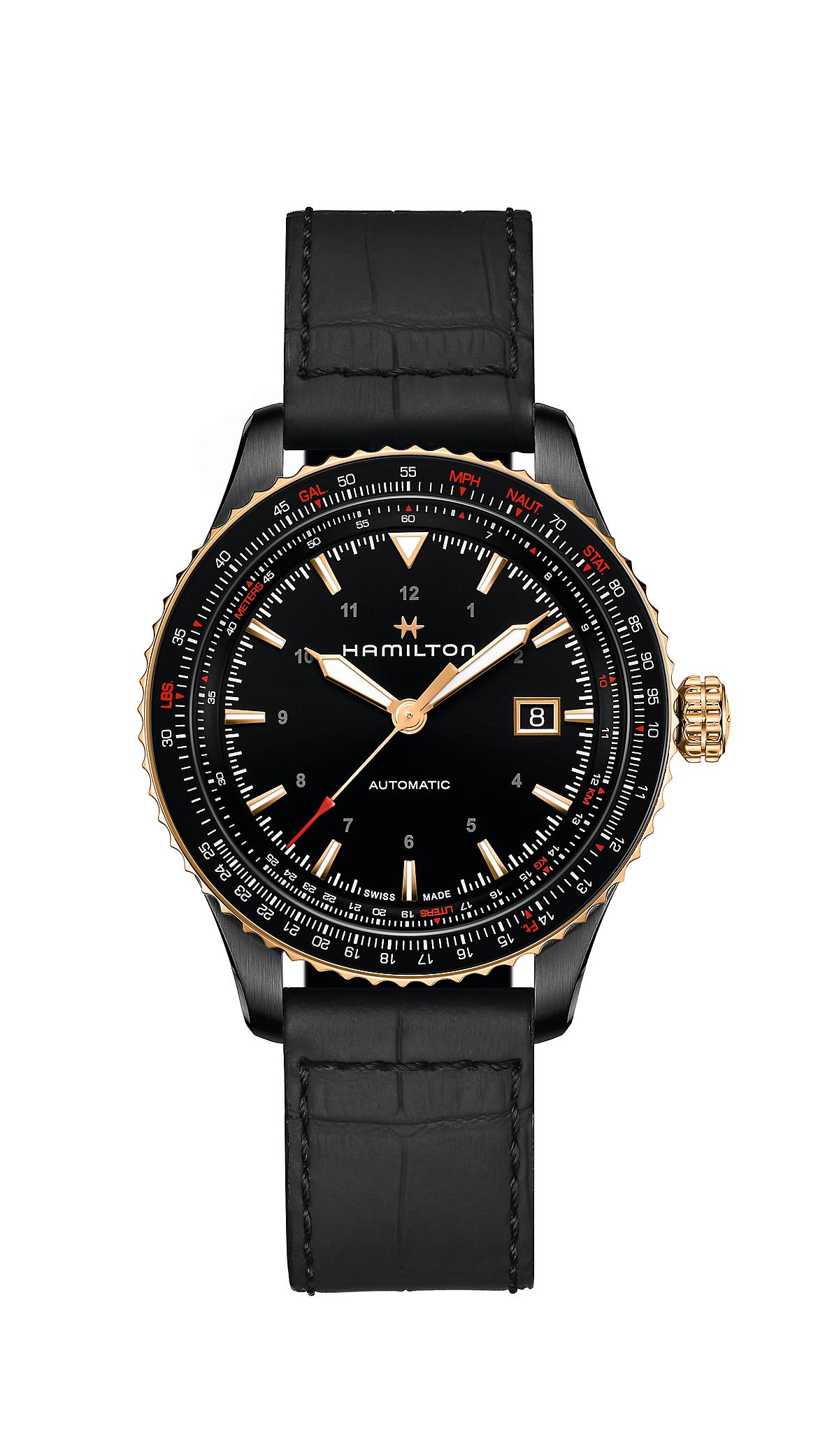 Hamilton Khaki Aviation Converter Auto (Black Dial / 42mm / Rose Accents)