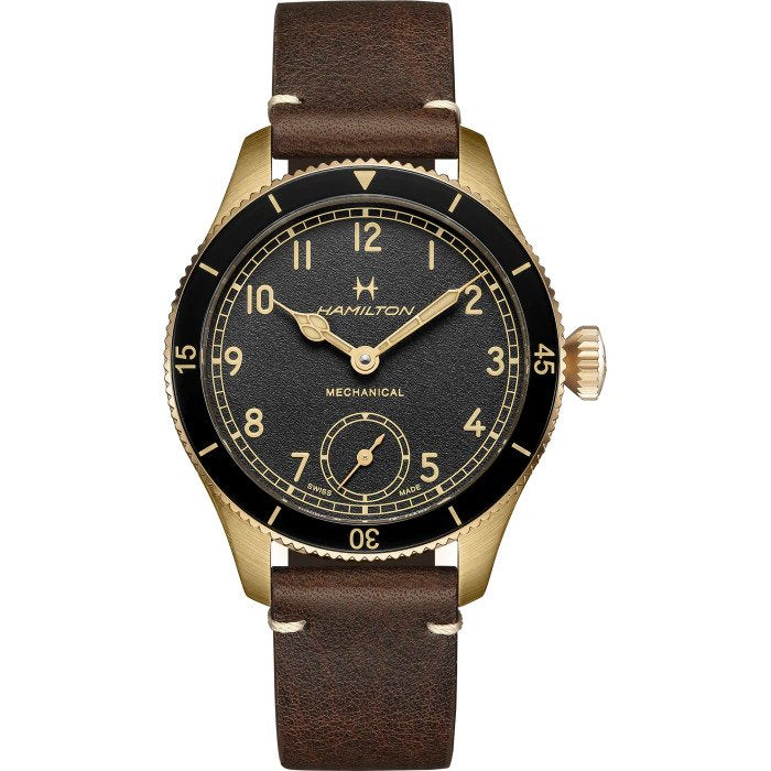 Hamilton Khaki Aviation Pioneer Mechanical (Black Dial / 43mm / Bronze Case)