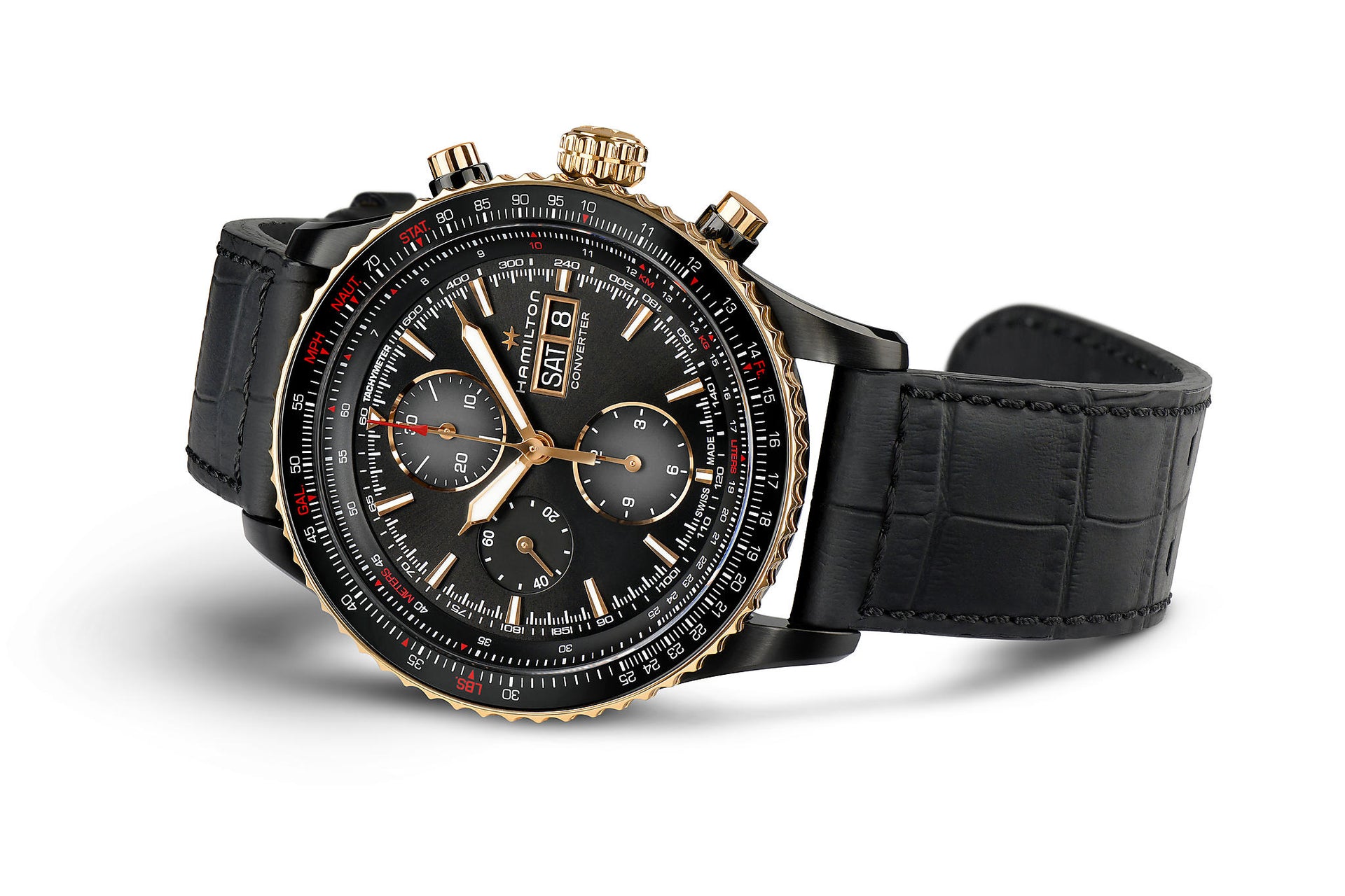 Hamilton Khaki Aviation Converter Auto Chrono (Black Dial / 44mm / Black Case)