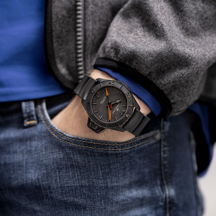 Hamilton Khaki Navy Frogman Auto (cadran noir / 46mm / noir)