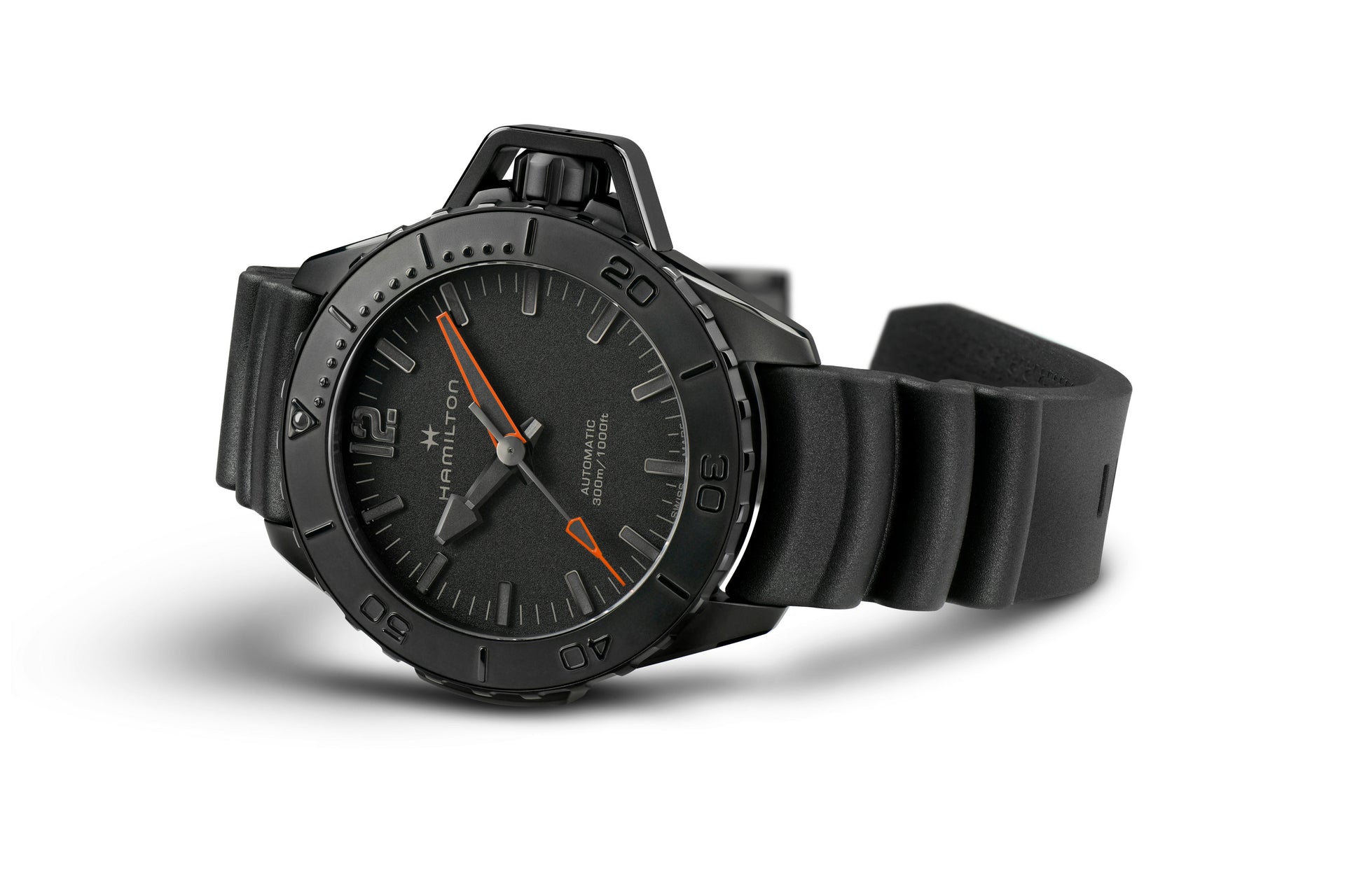 Hamilton Khaki Navy Frogman Auto (cadran noir / 46mm / noir)