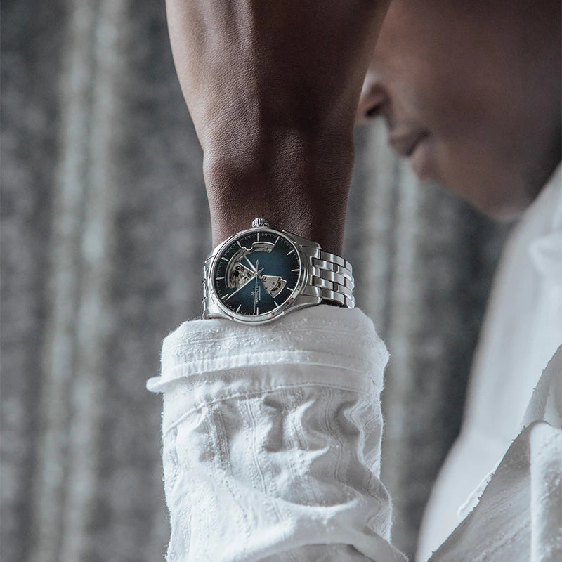 Hamilton Jazzmaster Open Heart Auto (cadran bleu fumé / 40 mm)