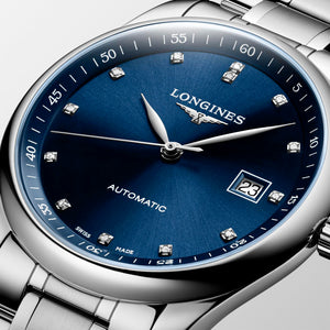 Longines Master Collection Automatic (Blue Dial / 40mm / Diamond Accents)