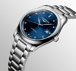 Longines Master Collection Automatic (Blue Dial / 40mm / Diamond Accents)