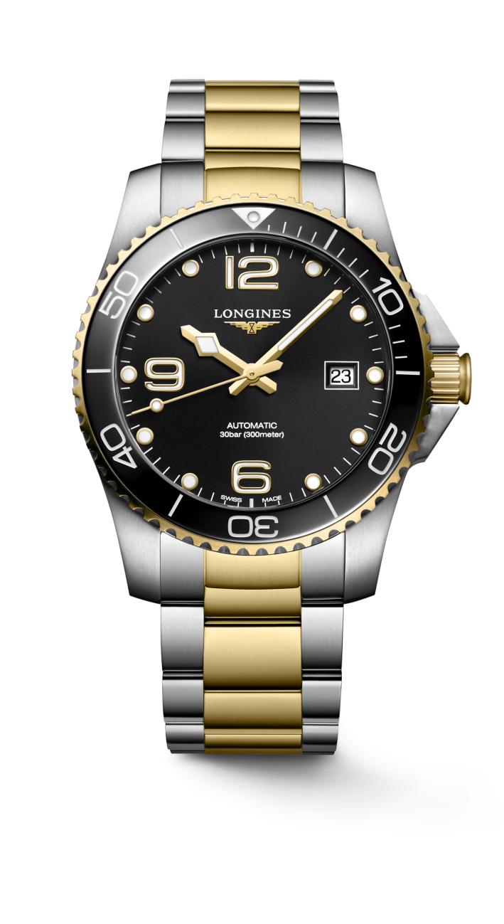 Longines HydroConquest Automatic (Black Dial / 41mm / Two-Tone Yellow)