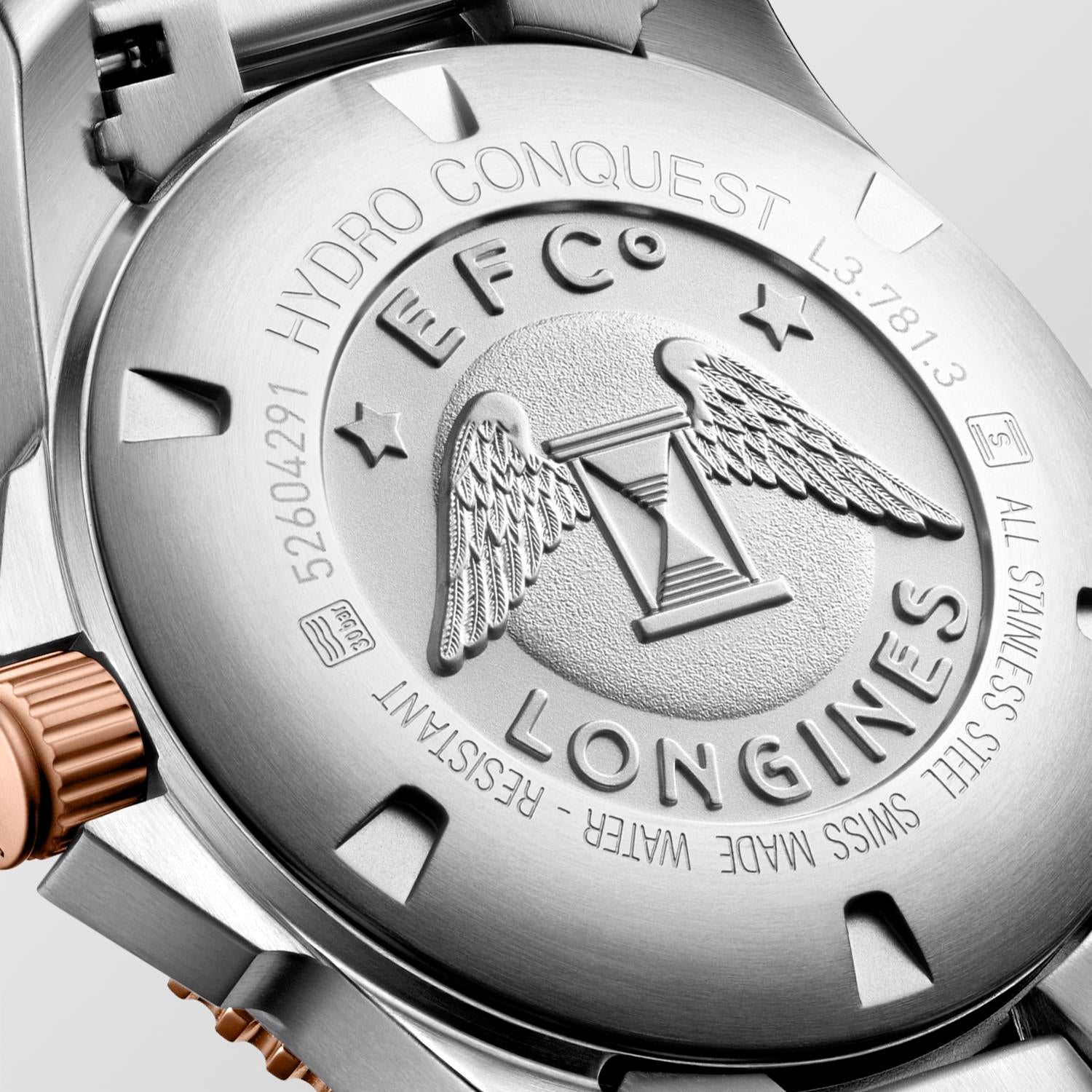 Longines HydroConquest Automatic (Cadran gris / 41mm / Rose bicolore)