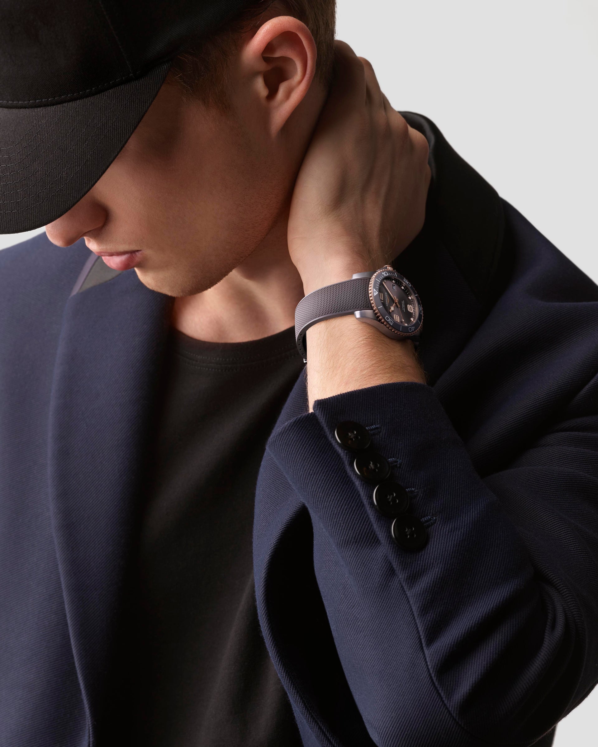 Longines HydroConquest Automatic (Cadran gris / 41mm / Rose bicolore)