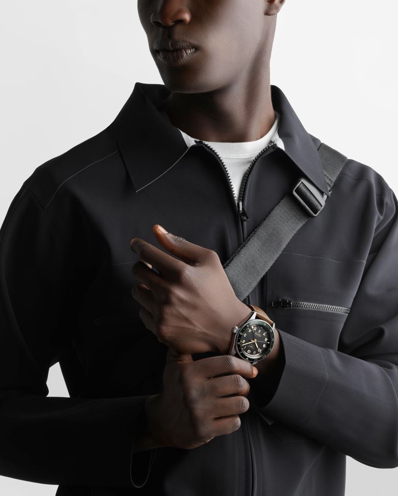 Longines Spirit Zulu Time Automatic (Black Dial / 42mm / Green Bezel)