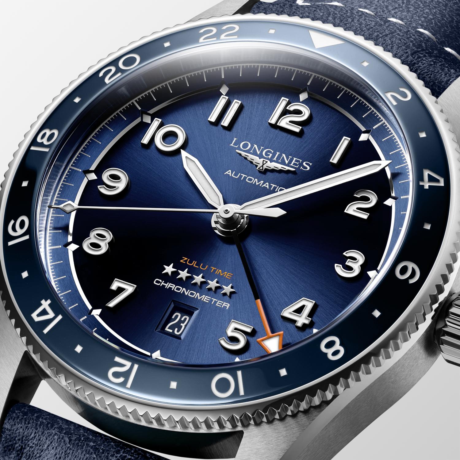 Longines Spirit Zulu Time Automatic (Blue Dial / 42mm)