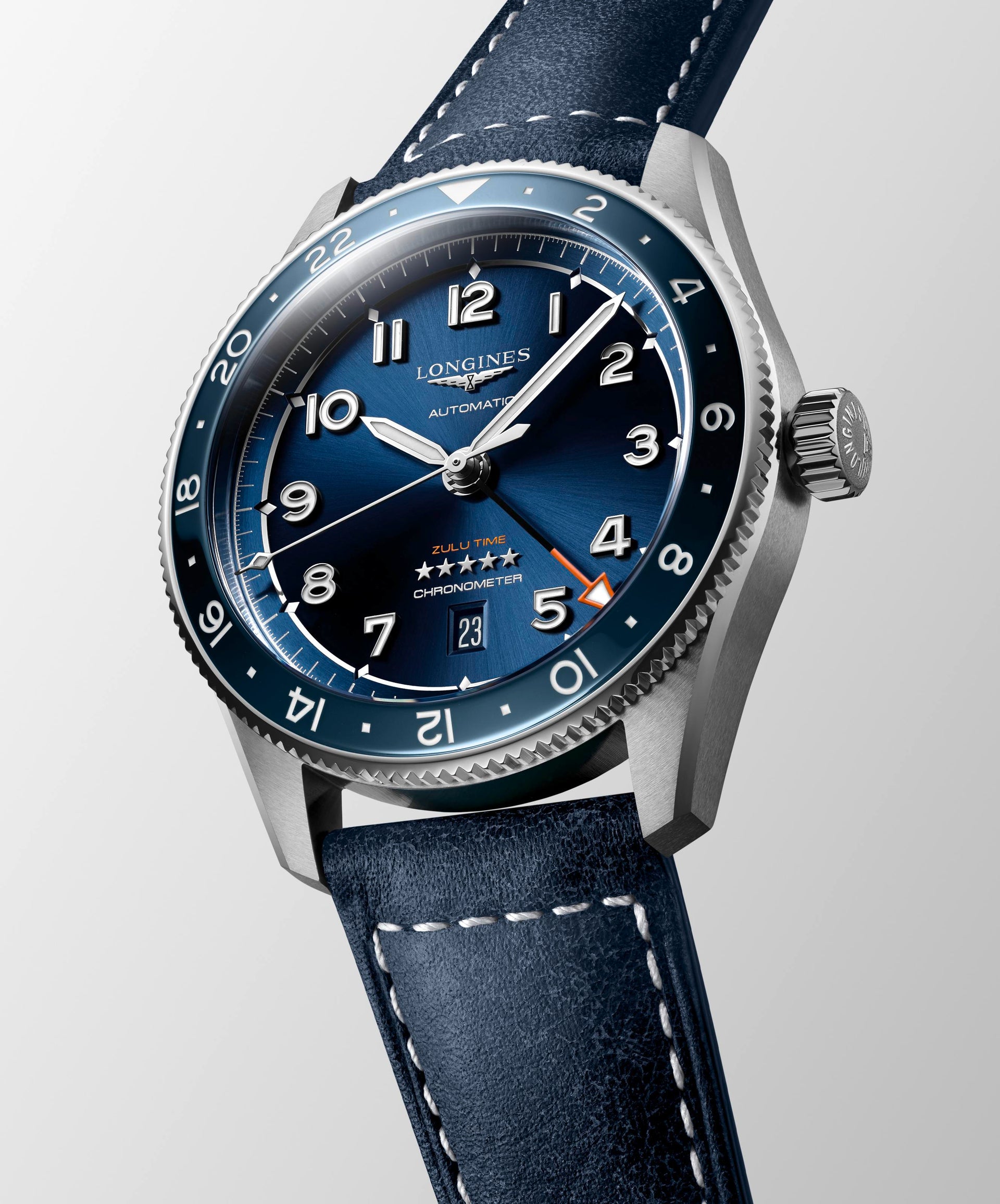Longines Spirit Zulu Time Automatic (Blue Dial / 42mm)