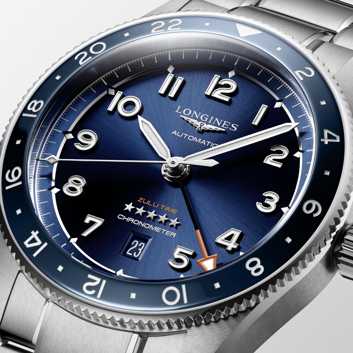 Longines Spirit Zulu Time Automatic (Blue Dial / 42mm)