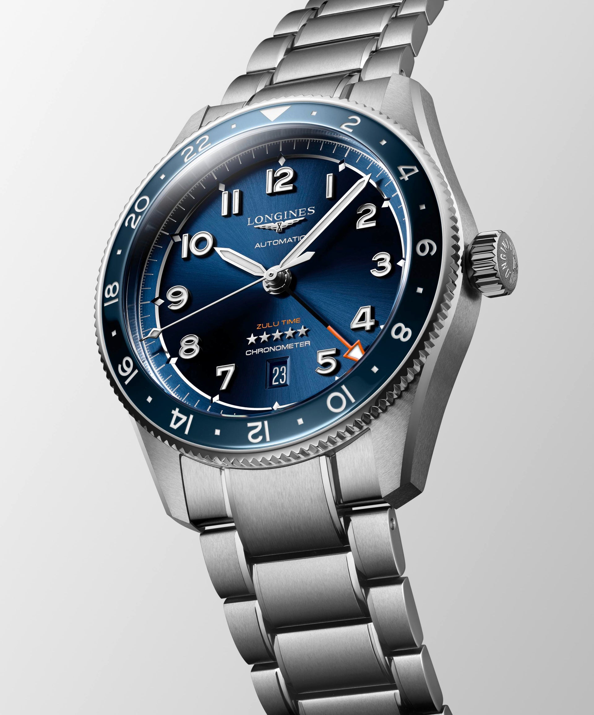 Longines Spirit Zulu Time Automatic (Blue Dial / 42mm)