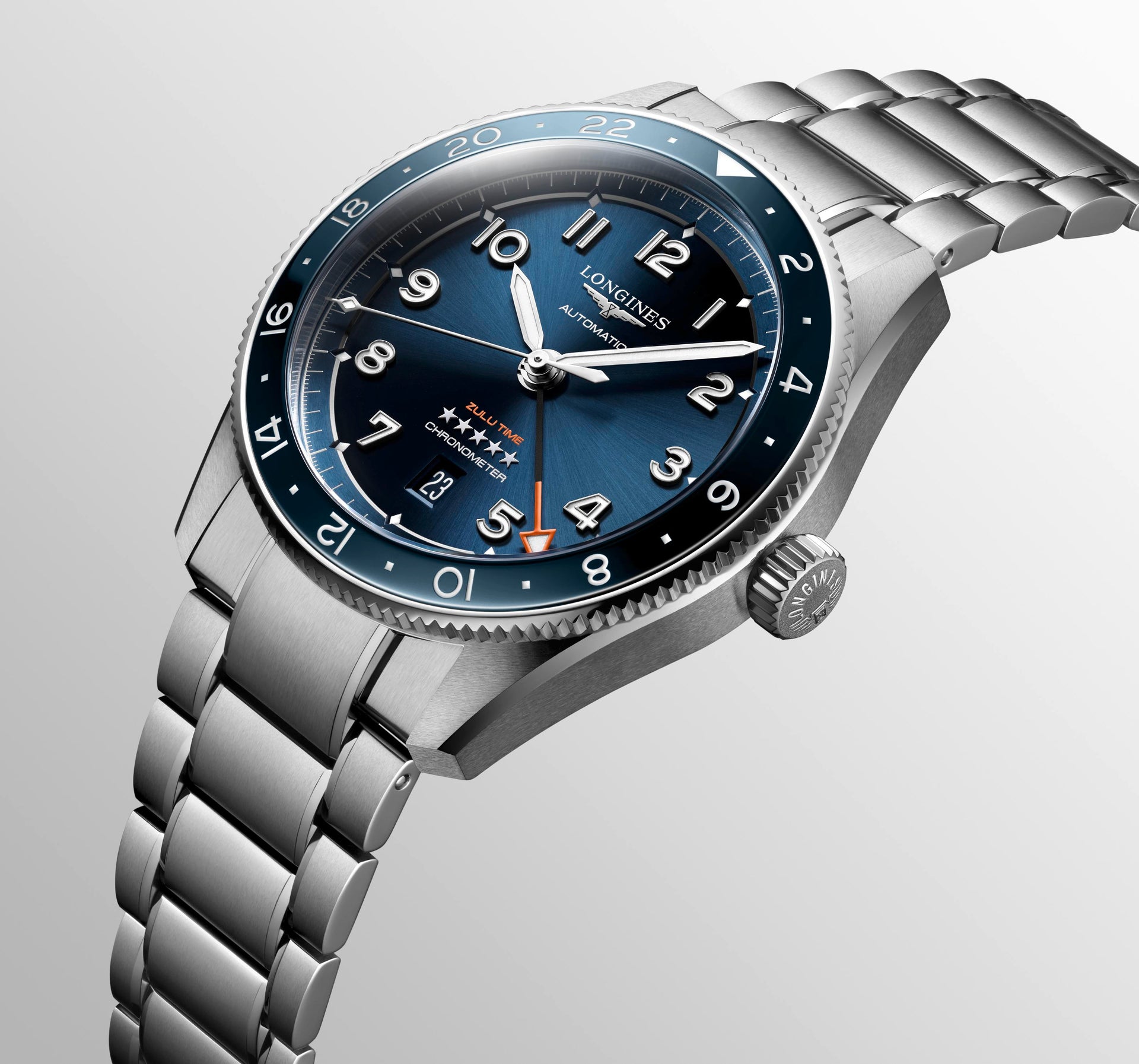 Longines Spirit Zulu Time Automatic (Blue Dial / 42mm)