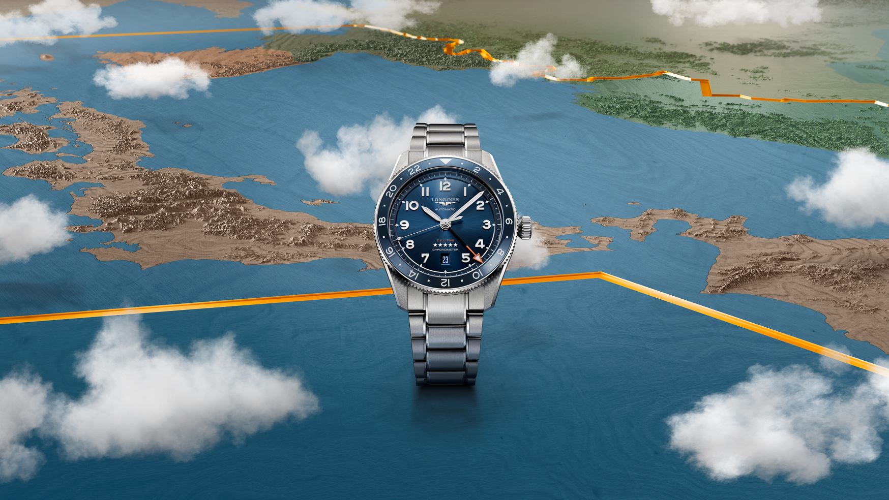 Longines Spirit Zulu Time Automatic (Blue Dial / 42mm)