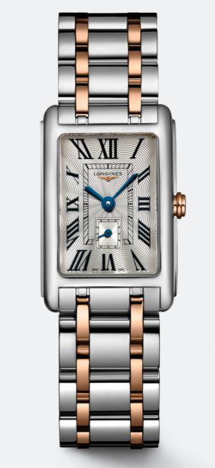 Longines Dolcevita Quartz (Cadran argenté / Rose bicolore)