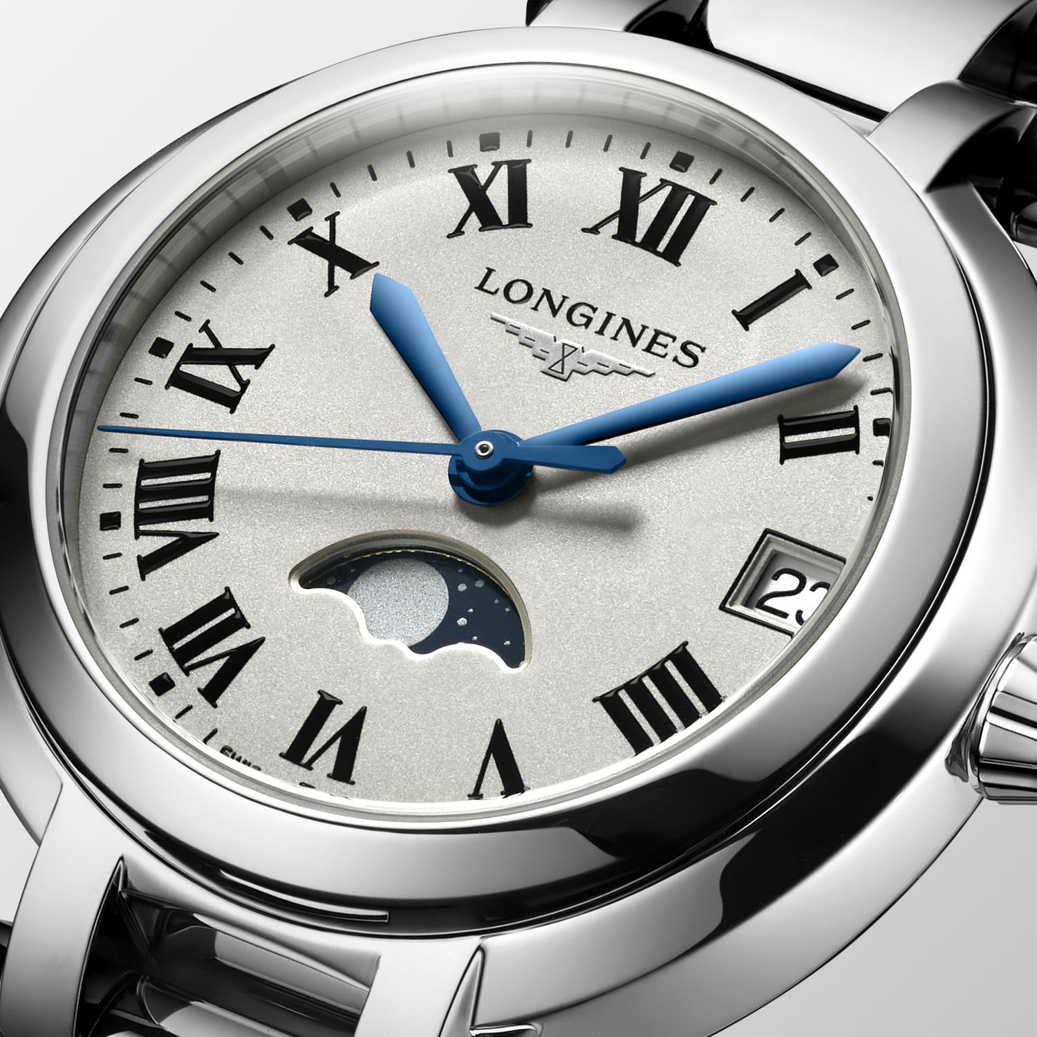 Longines Primaluna Moonphase Quartz (Silver Dial / 30mm)