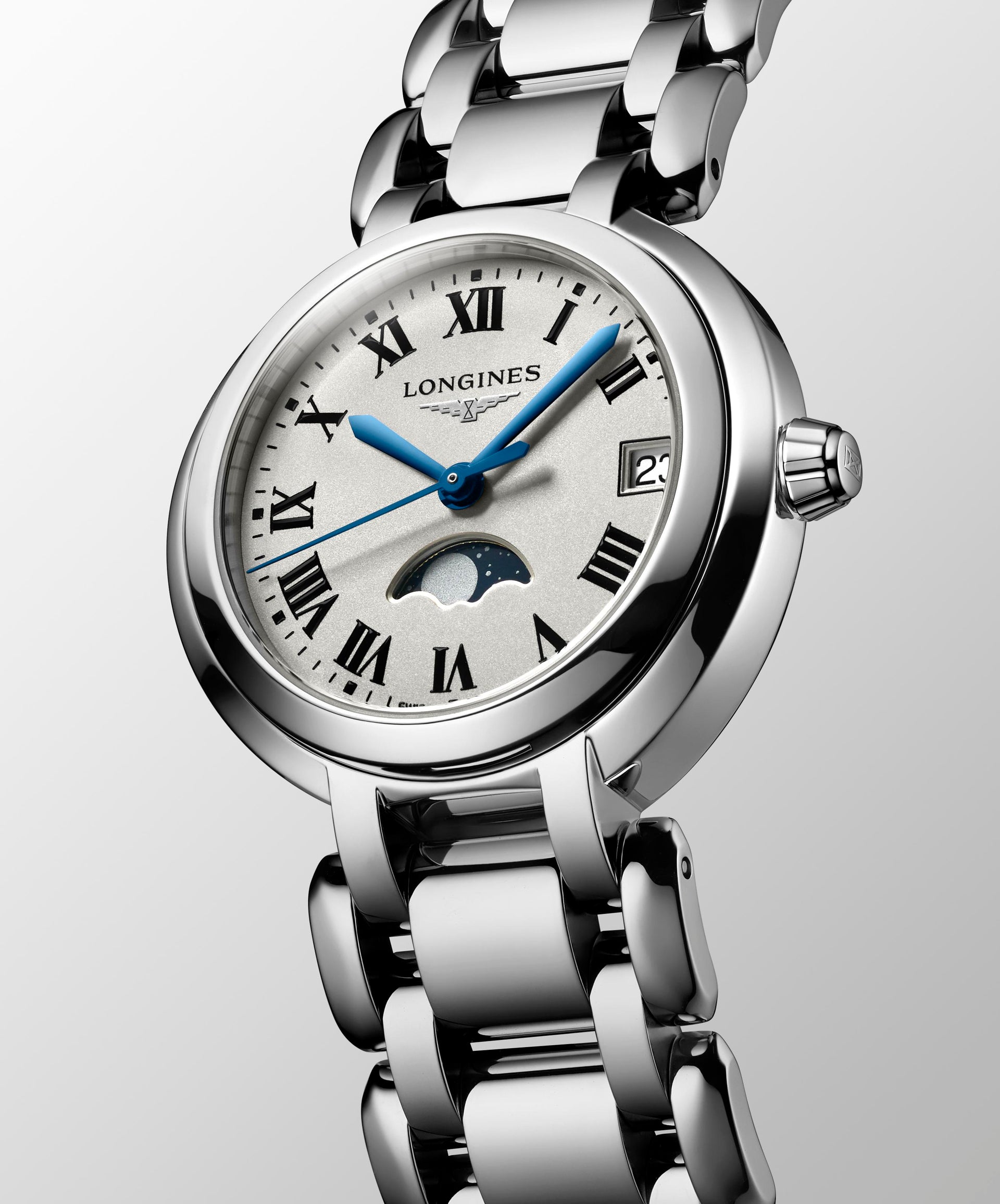 Longines Primaluna Moonphase Quartz (Silver Dial / 30mm)