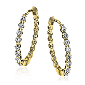Simon G 18K Diamond Hoop Earrings