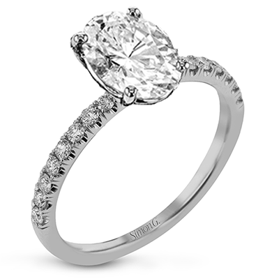 Simon G 18K 4-Prong Oval Diamond Solitaire Engagement Ring