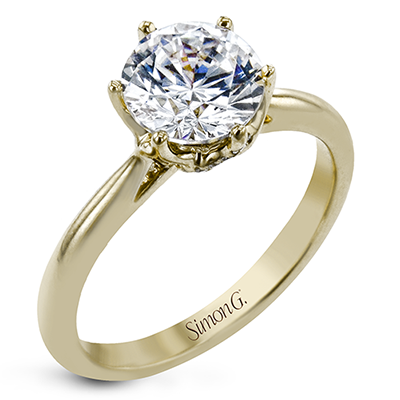 Simon G 18K 6-Prong Round Diamond Solitaire Engagement Ring