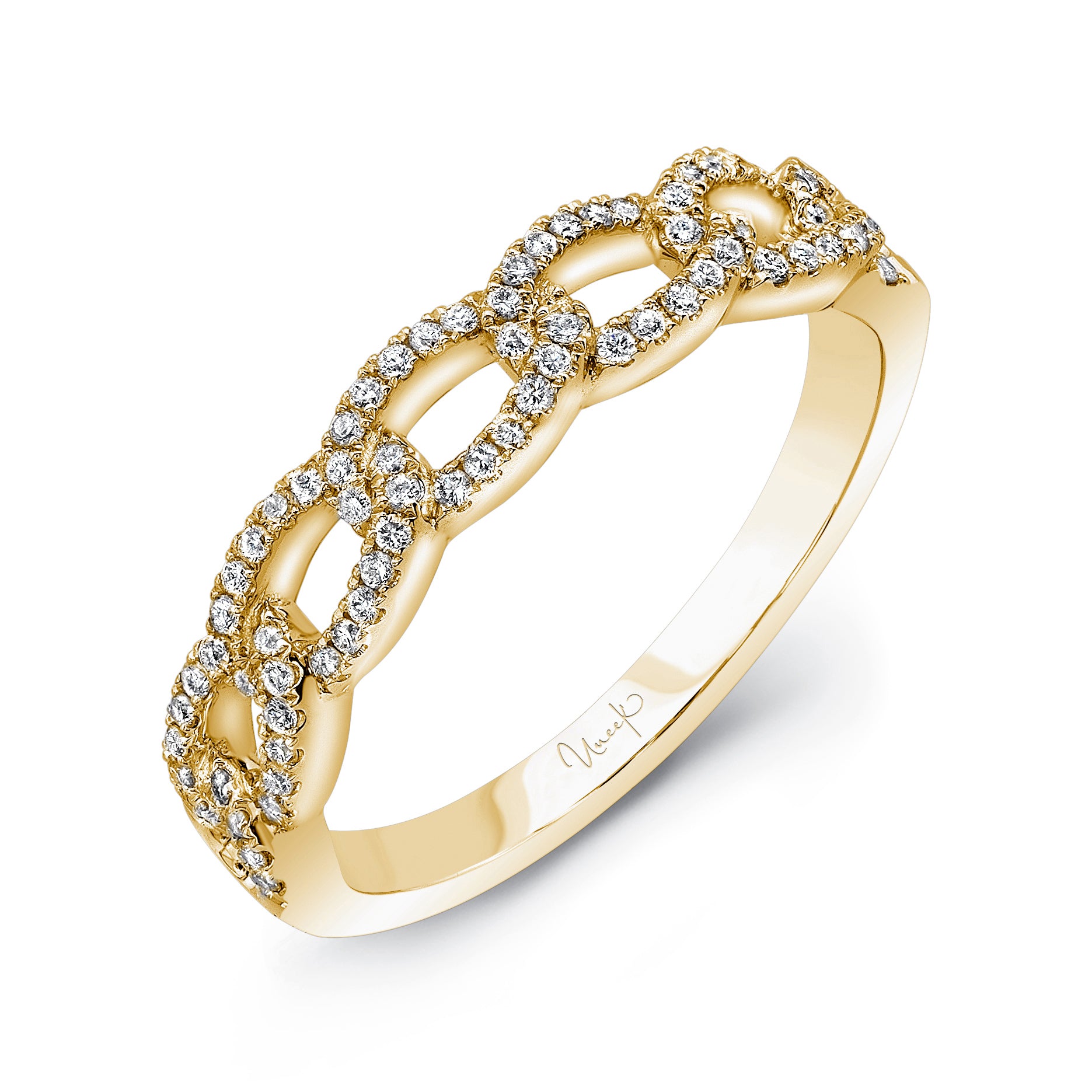 Uneek 14K Diamond Cuban Link Eternity Band