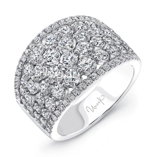 Uneek 14K Diamond Multi-Row Ring