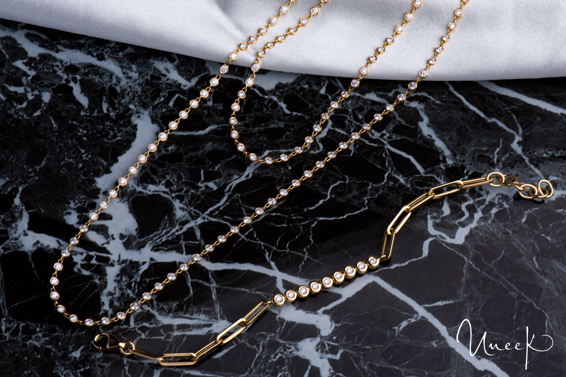 Collier "Diamants 18K par la cour" de 32 pouces