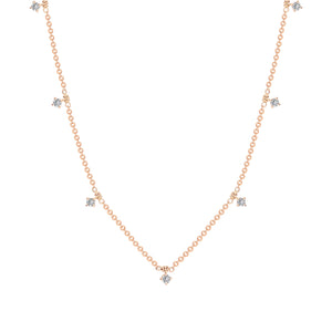 Uneek 18K Diamond 7 Stone Dangling Necklace