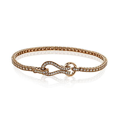 Simon G 18K Diamond Horseshoe & Buckle Tennis Bracelet