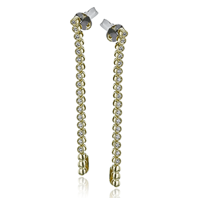 Simon G 18K Bezel Set Diamond Hoop Earrings
