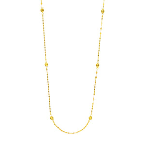 Hemsleys Collection 14K Yellow Gold Forzentina Link & Bead By-The-Yard Necklace