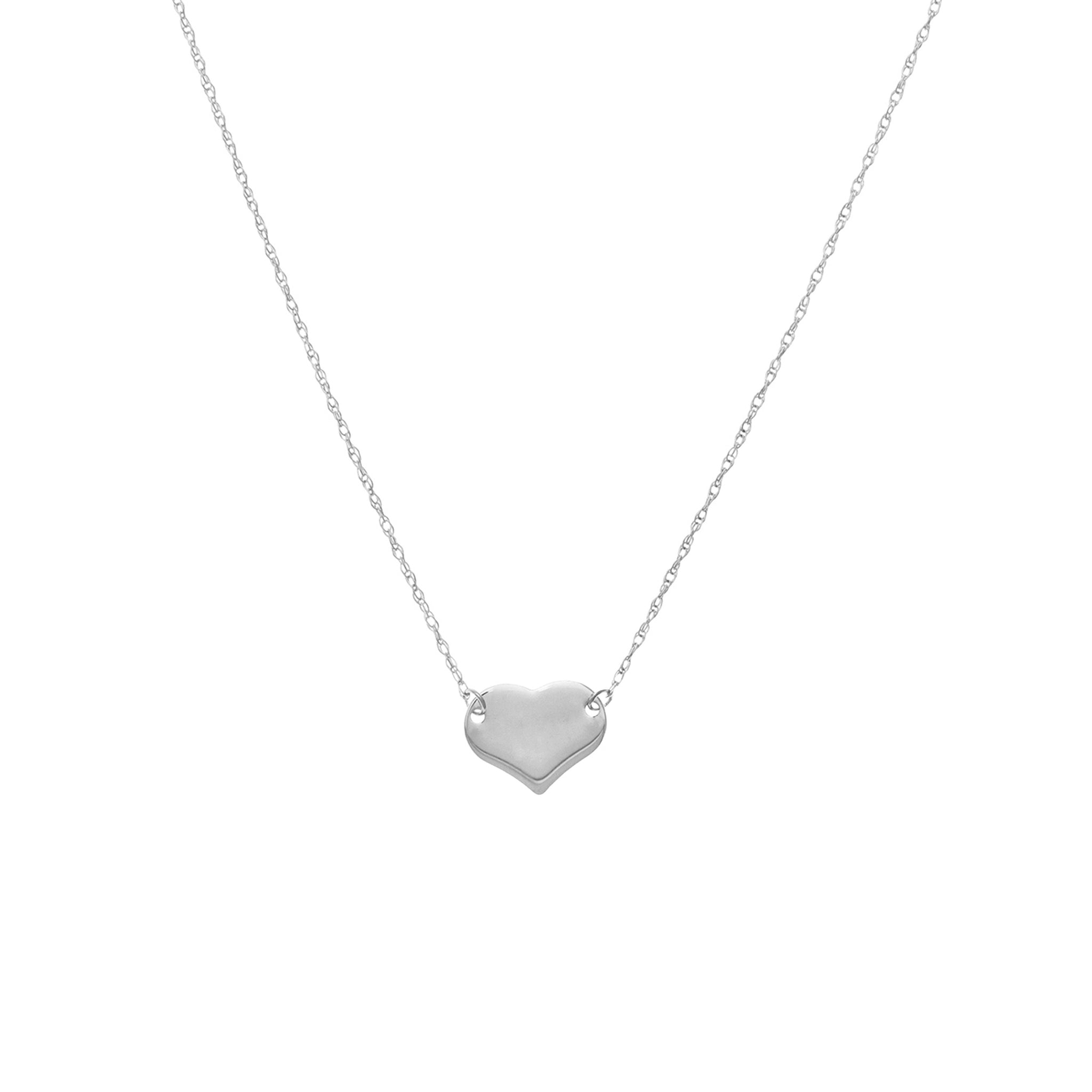 Hemsleys Collection 14K Heart-Shaped Disc Necklace