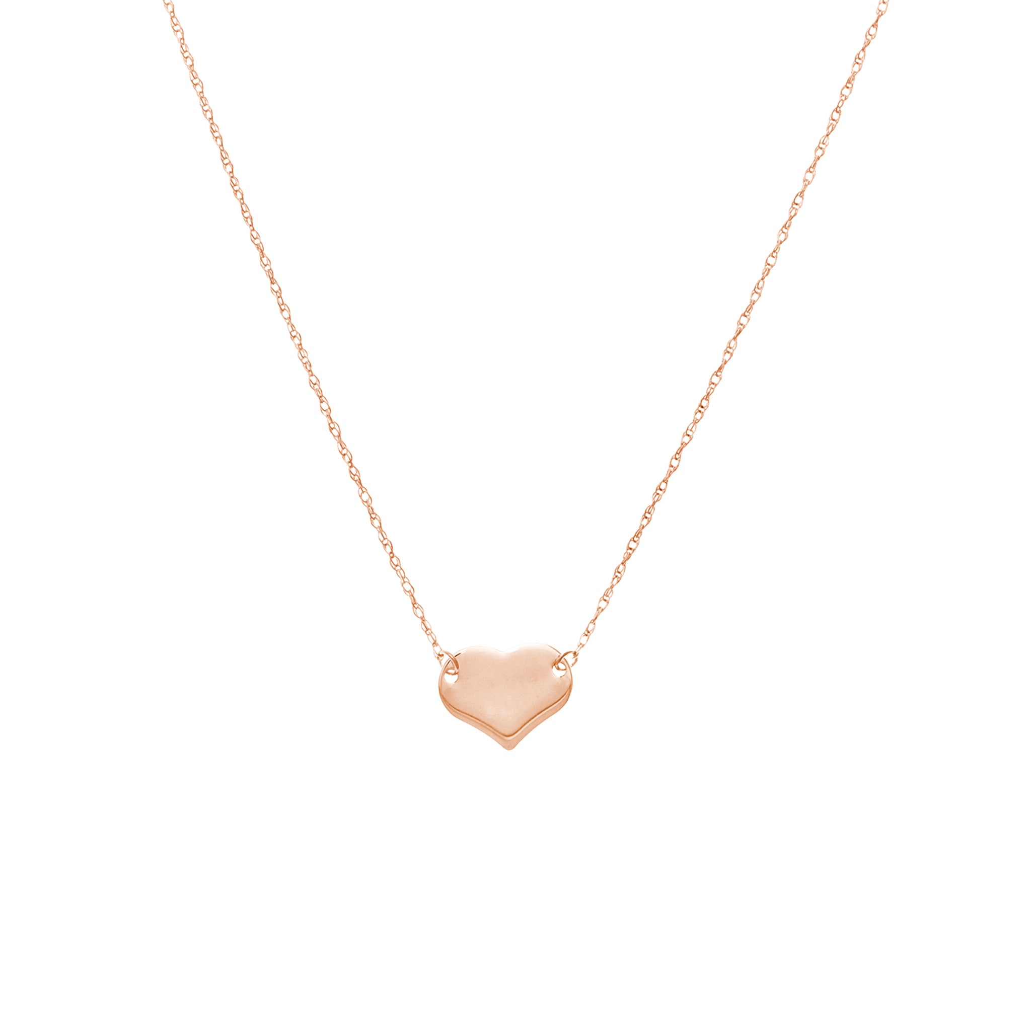 Hemsleys Collection 14K Heart-Shaped Disc Necklace