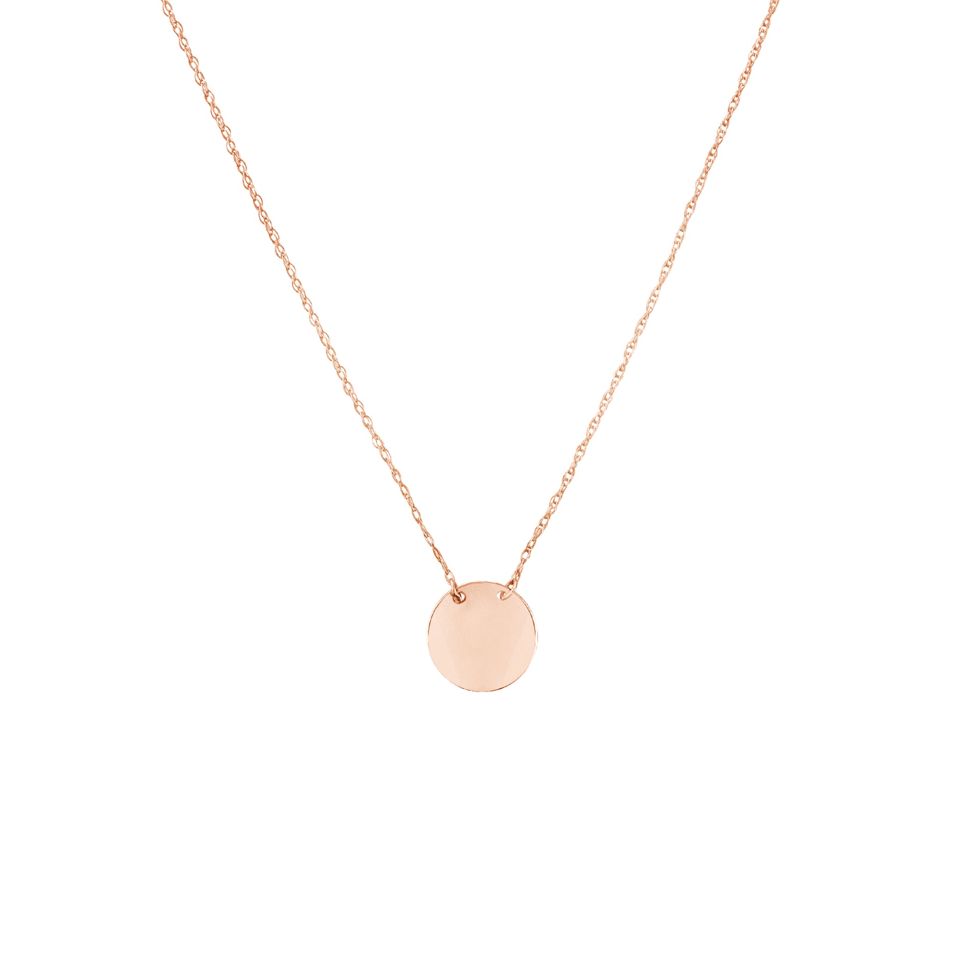 Collier de mini-disques ronds gravables de la collection Hemsleys 14K