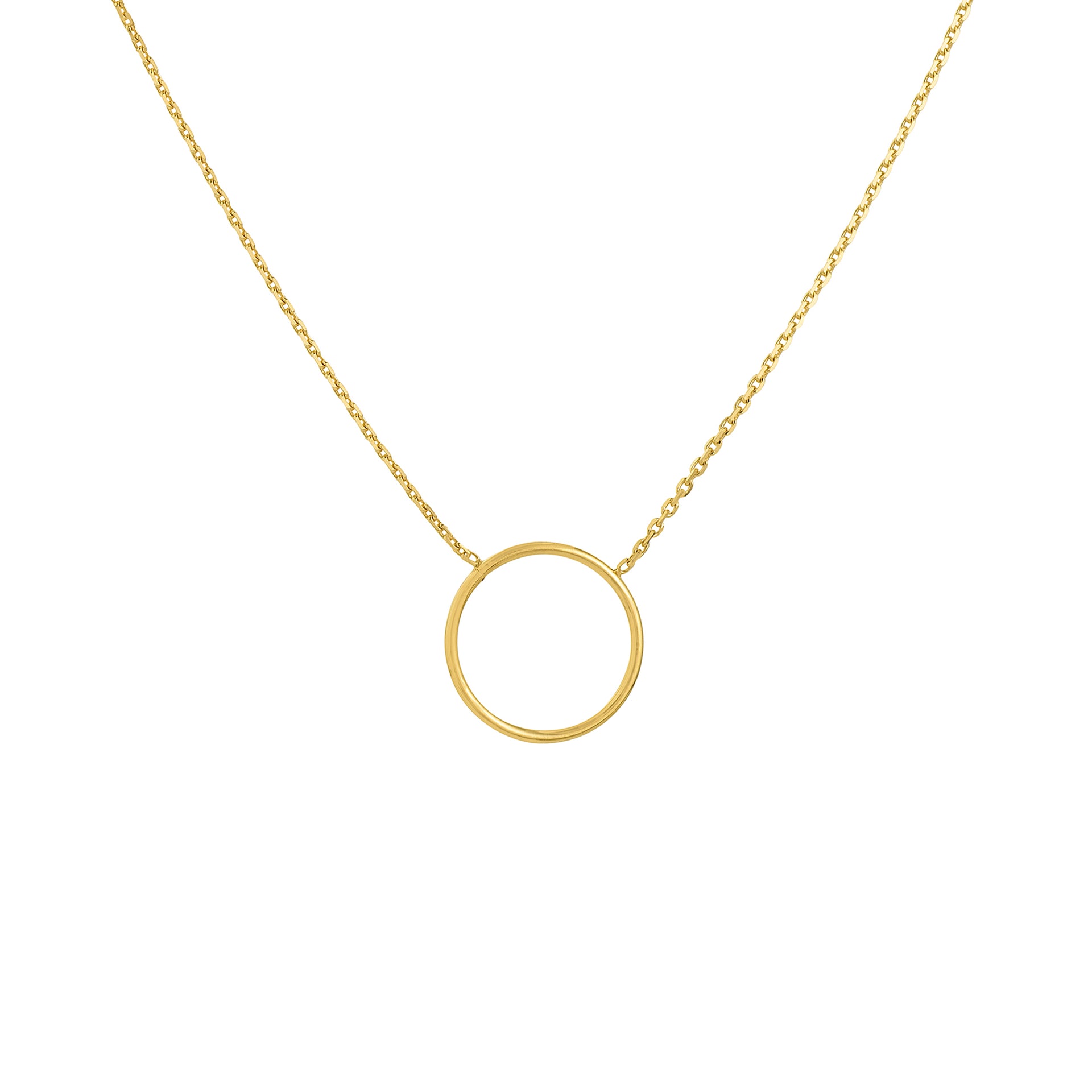 Collier en fil de fer 14K de la collection Hemsleys, cercle ouvert de la vie